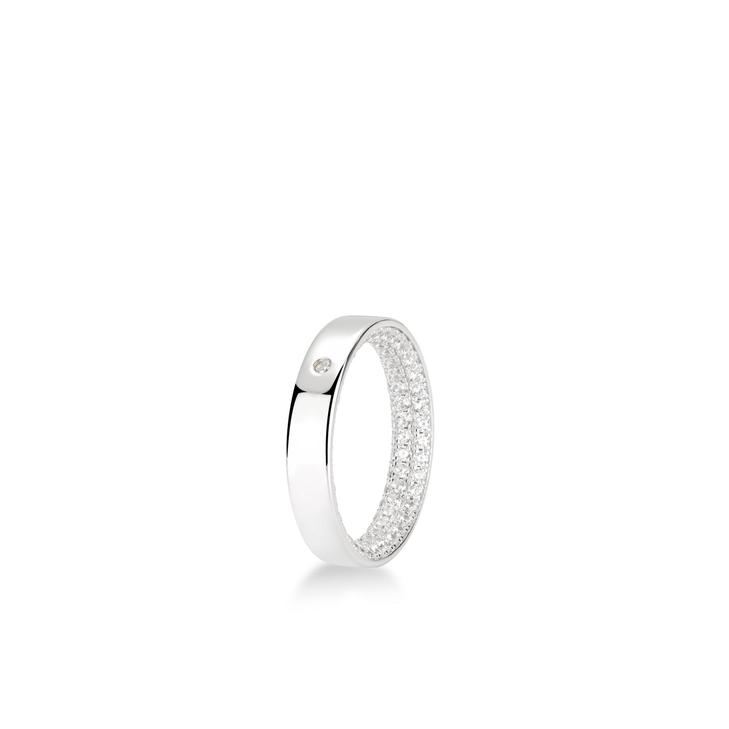 Wedding collection：Stars in the universe modern band ring（Unisex）