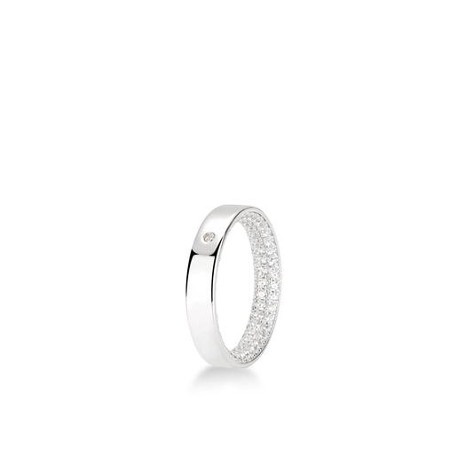 Wedding collection：Stars in the universe modern band ring（Unisex）