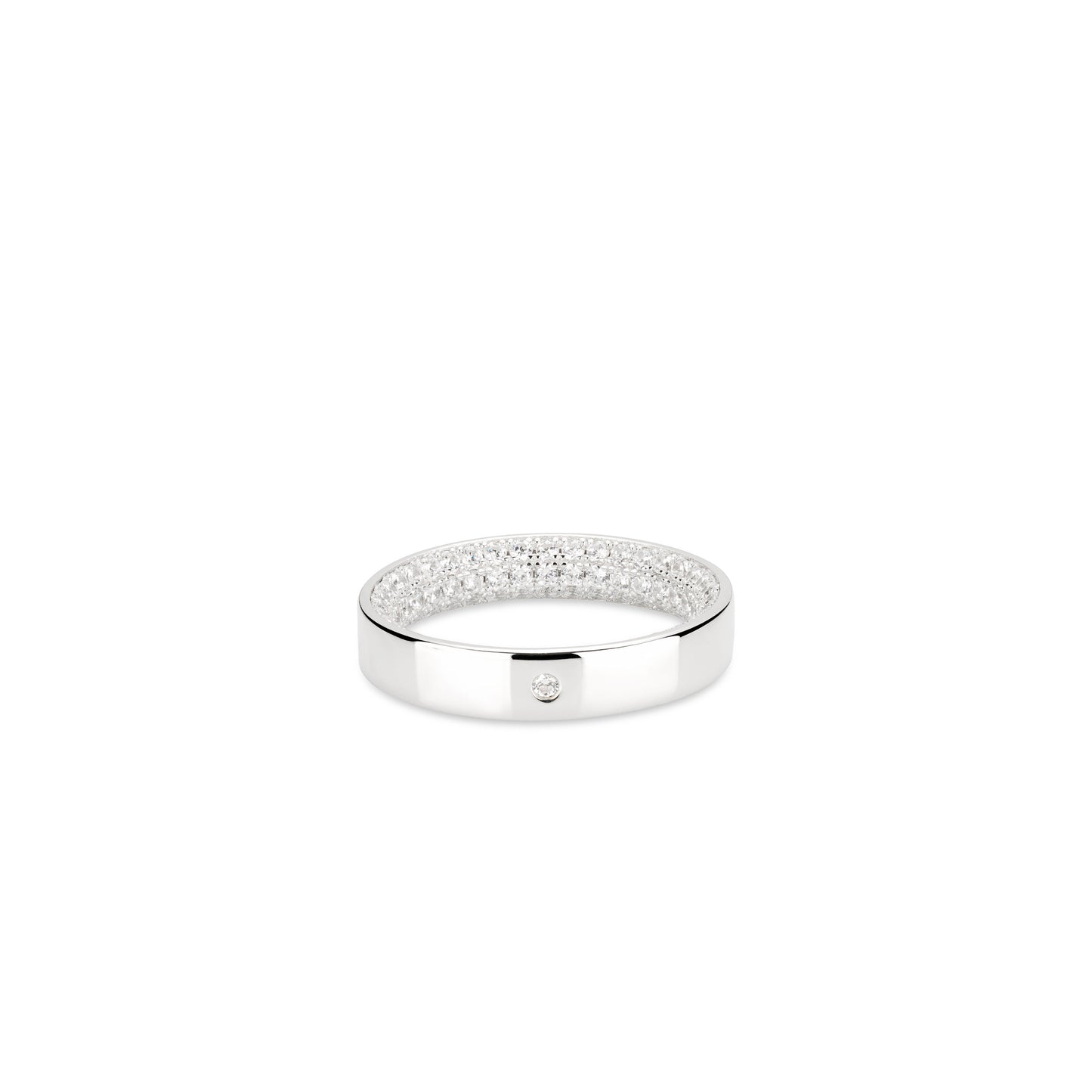 Wedding collection：Stars in the universe modern band ring（Unisex）