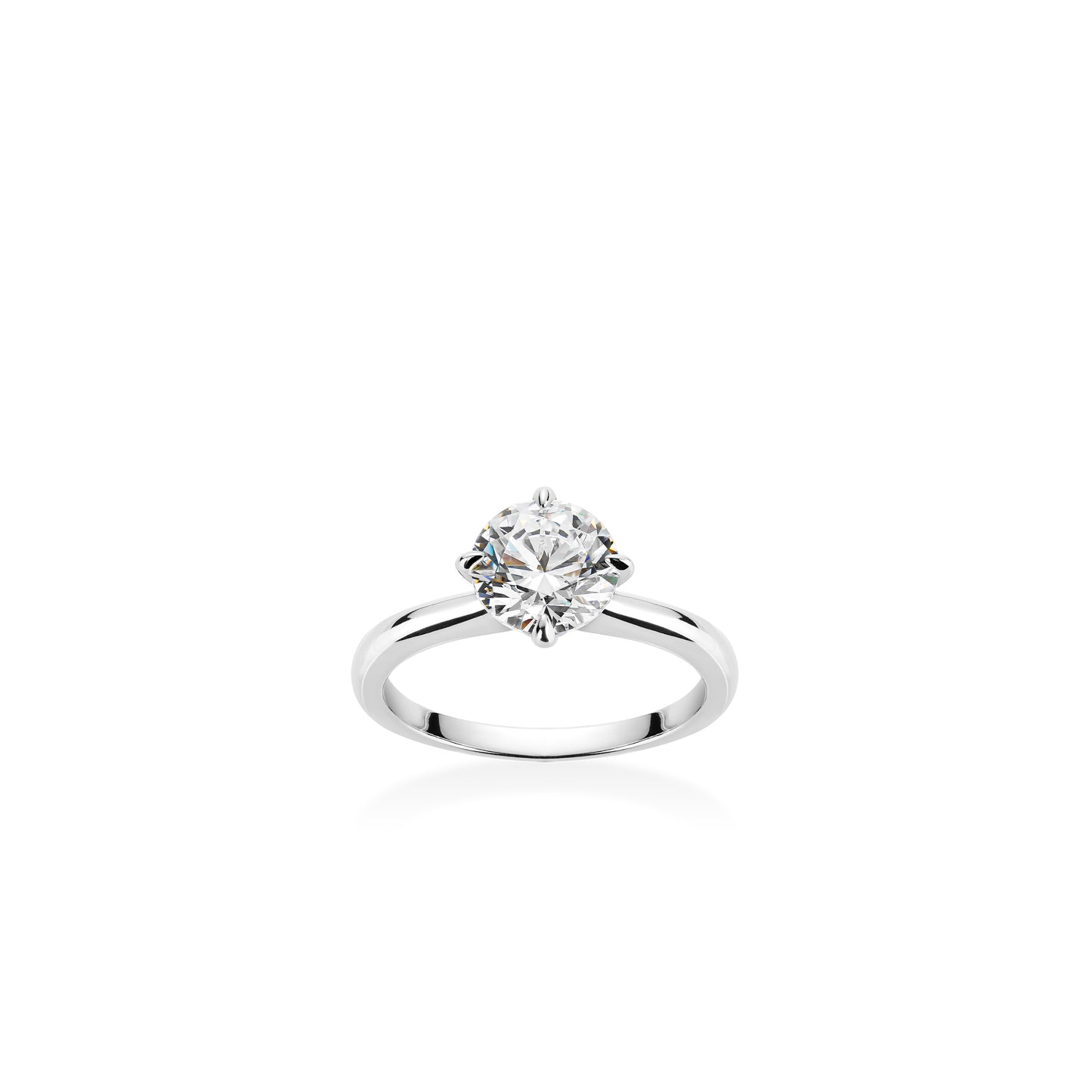 Wedding collection: 4 prong Round brilliant cut solitaire engagement/wedding ring (3 carat)