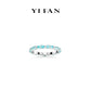 Aquamarine color collection: Modern "Blue Ocean Pebbles" eternity Ring band