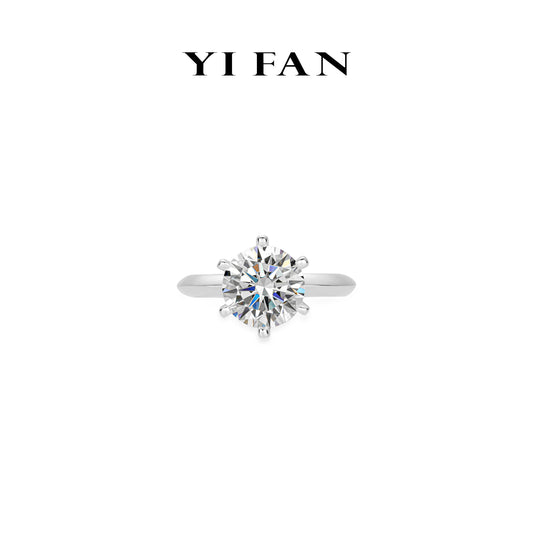 Wedding collection: Modern "Brilliant 6 Prong Solitaire" Engagement/Wedding Ring