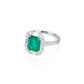 Synthetic Emerald collection: Classic 8 prong Ring