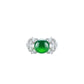 Pre-order: Green jade detailed modern Ring