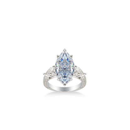 Intense Blue collection: Modern "Marquise Lover" Ring (16 carat)