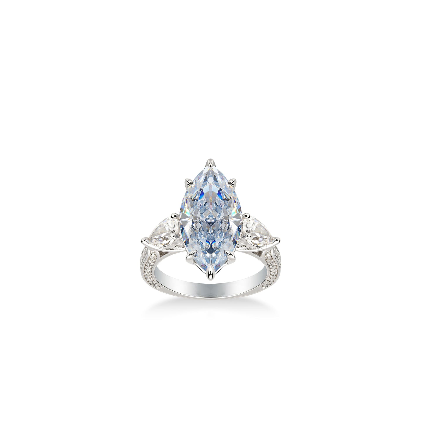 Intense Blue collection: Modern "Marquise Lover" Ring (16 carat)