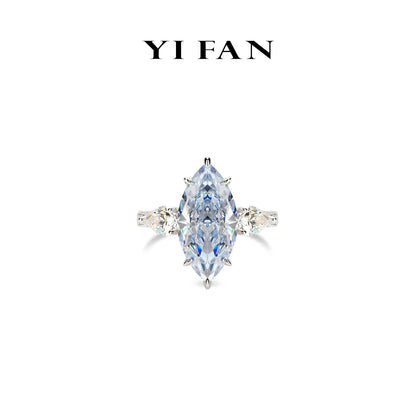 Intense Blue collection: Modern "Marquise Lover" Ring (16 carat)