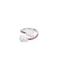 Promotion design: White chalcedony bottle gourd "Double Hulu" open ring