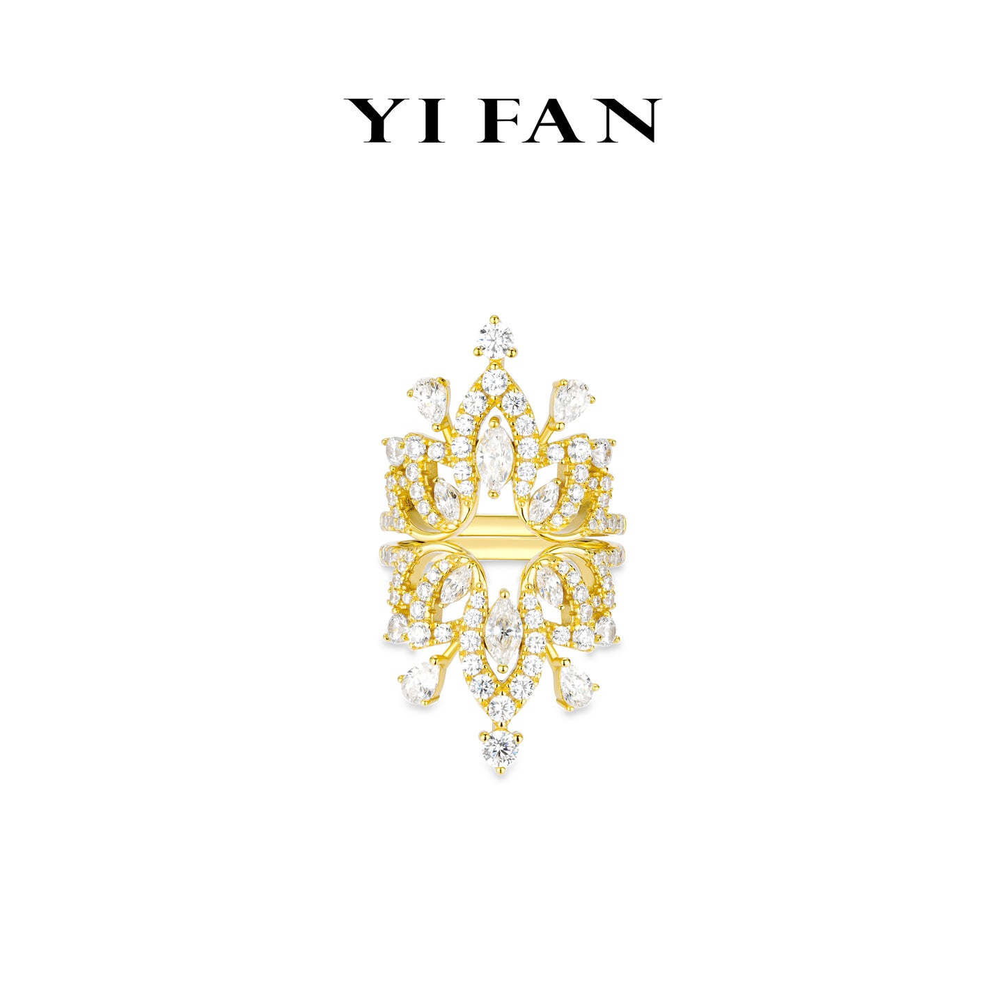 Welfare Exclusive Regal Versatility Collection: Modern "Golden Crown Radiance" exquisite Multi-Wear Ring