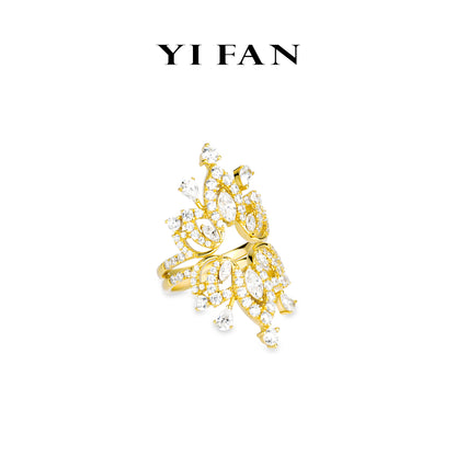 Welfare Exclusive Regal Versatility Collection: Modern "Golden Crown Radiance" exquisite Multi-Wear Ring