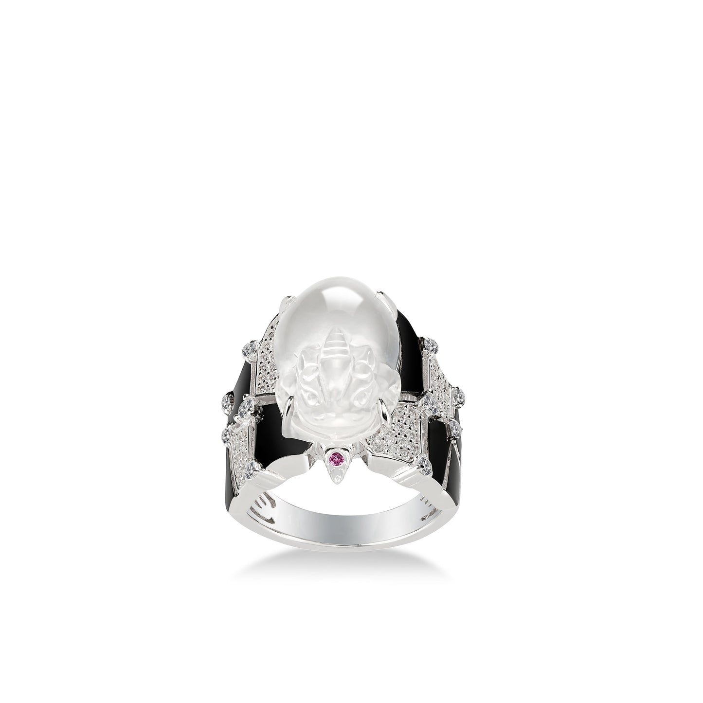 High Jewelry Collection: Icy Jade PiXiu "The mythical wild animal” wide band ring