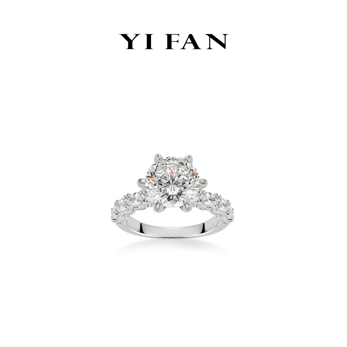 Limited Pure Radiance Collection: Modern "Brilliant Firework" exquisite Band Ring (Solitair 5 carat)