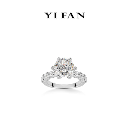 Limited Pure Radiance Collection: Modern "Brilliant Firework" exquisite Band Ring (Solitair 5 carat)
