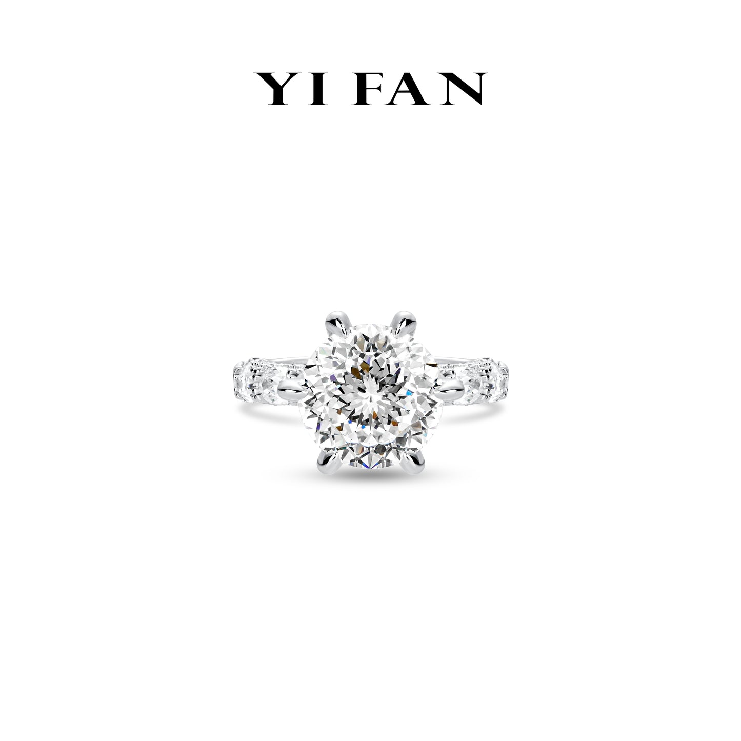 Limited Pure Radiance Collection: Modern "Brilliant Firework" exquisite Band Ring (Solitair 5 carat)