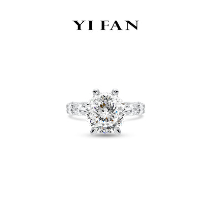 Limited Pure Radiance Collection: Modern "Brilliant Firework" exquisite Band Ring (Solitair 5 carat)