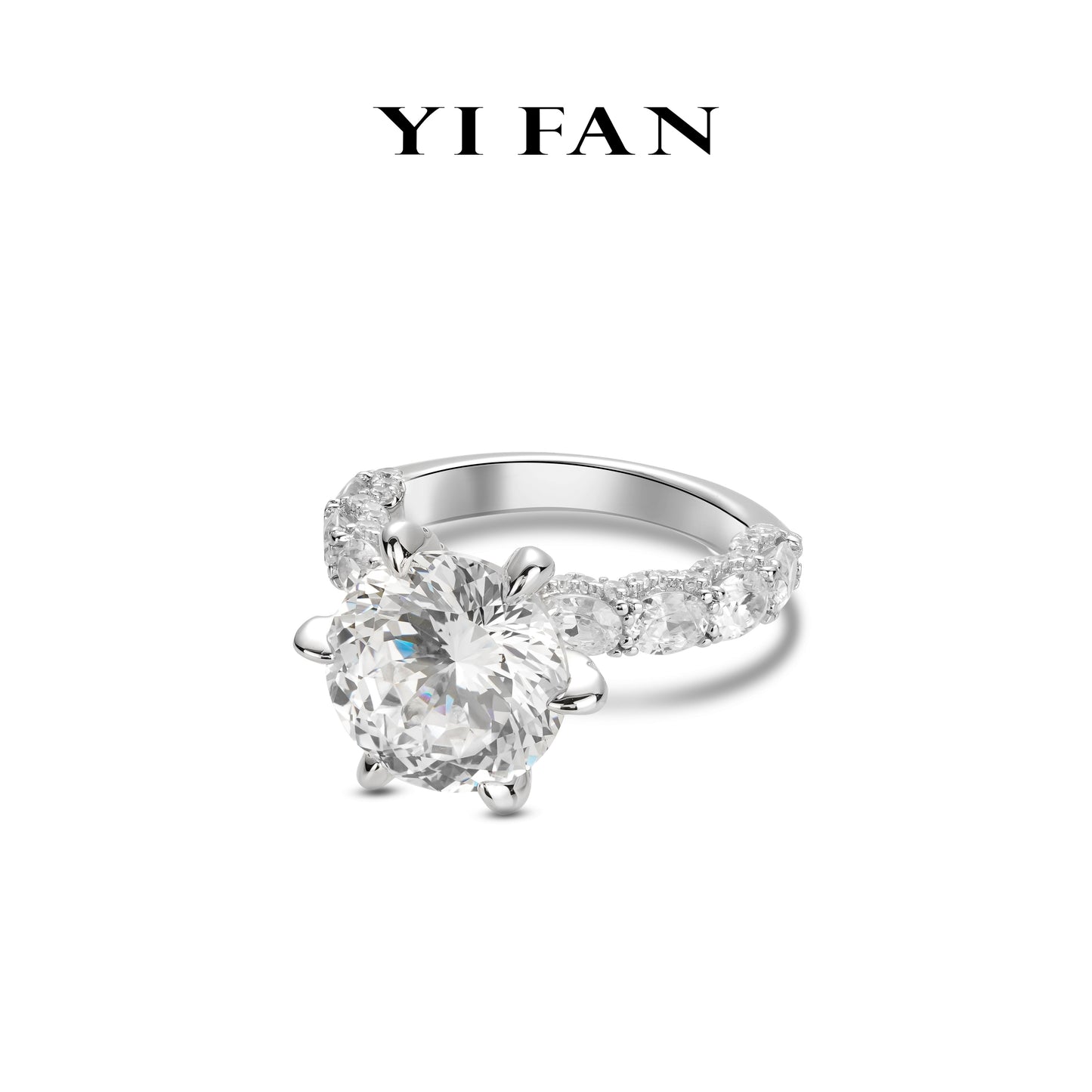 Limited Pure Radiance Collection: Modern "Brilliant Firework" exquisite Band Ring (Solitair 5 carat)