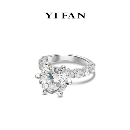 Limited Pure Radiance Collection: Modern "Brilliant Firework" exquisite Band Ring (Solitair 5 carat)