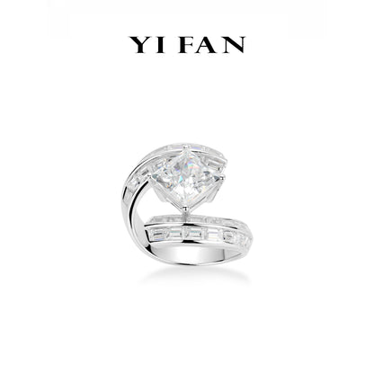 Wedding collection: Modern G color "Icy Cube" Unique Band Ring