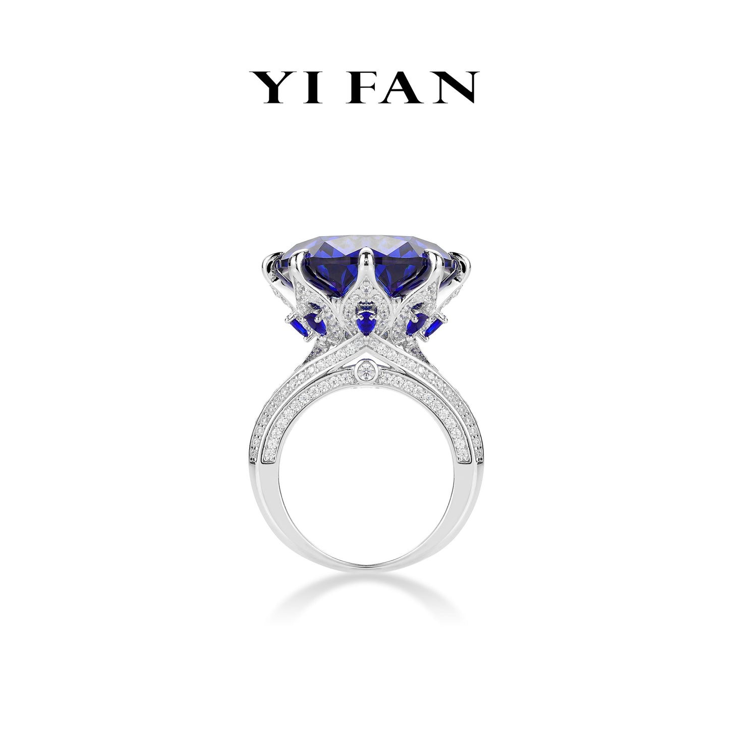 High Jewelry Sapphire color collection: Royal Blue "Star of the very Desire" Luxury Ring