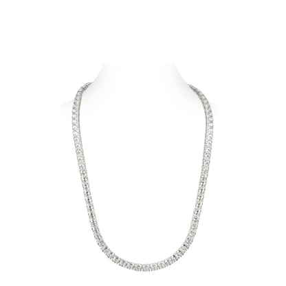 Bespoke customized design: Asscher-cut tennis necklace (262.3 carat)