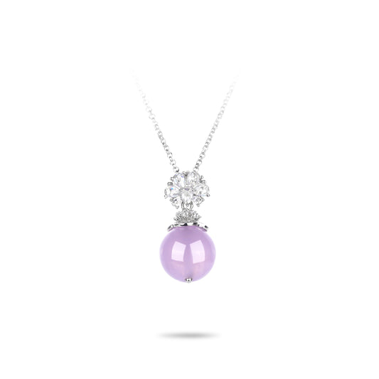 Promotion design: Icy pinkish purple chalcedony "Easter Egg" flower Pendant