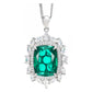 Synthetic Emerald collection: Mixed cuts Lace Pendant Necklace