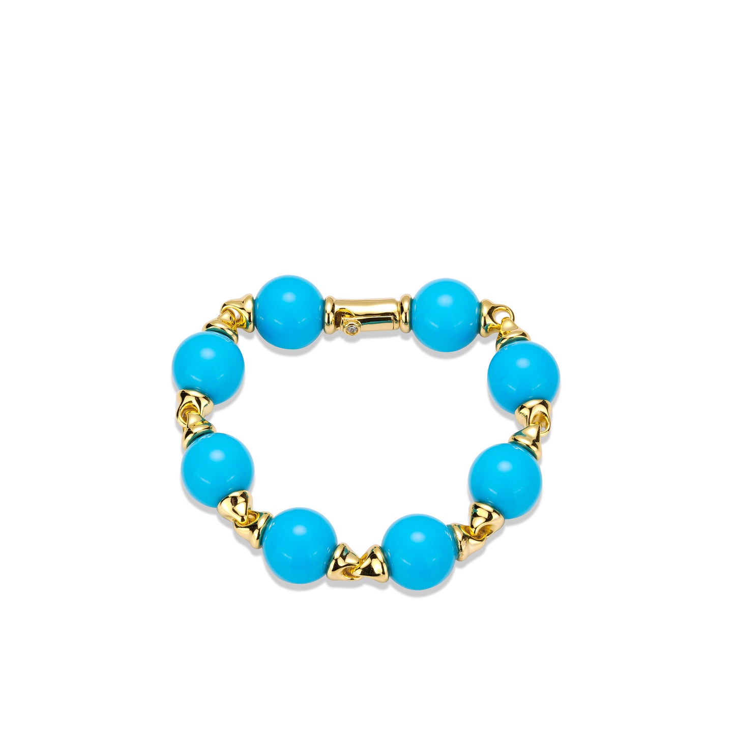 Limited Edition: Dyed Blue Turquoise Sphere Vintage Bracelet.