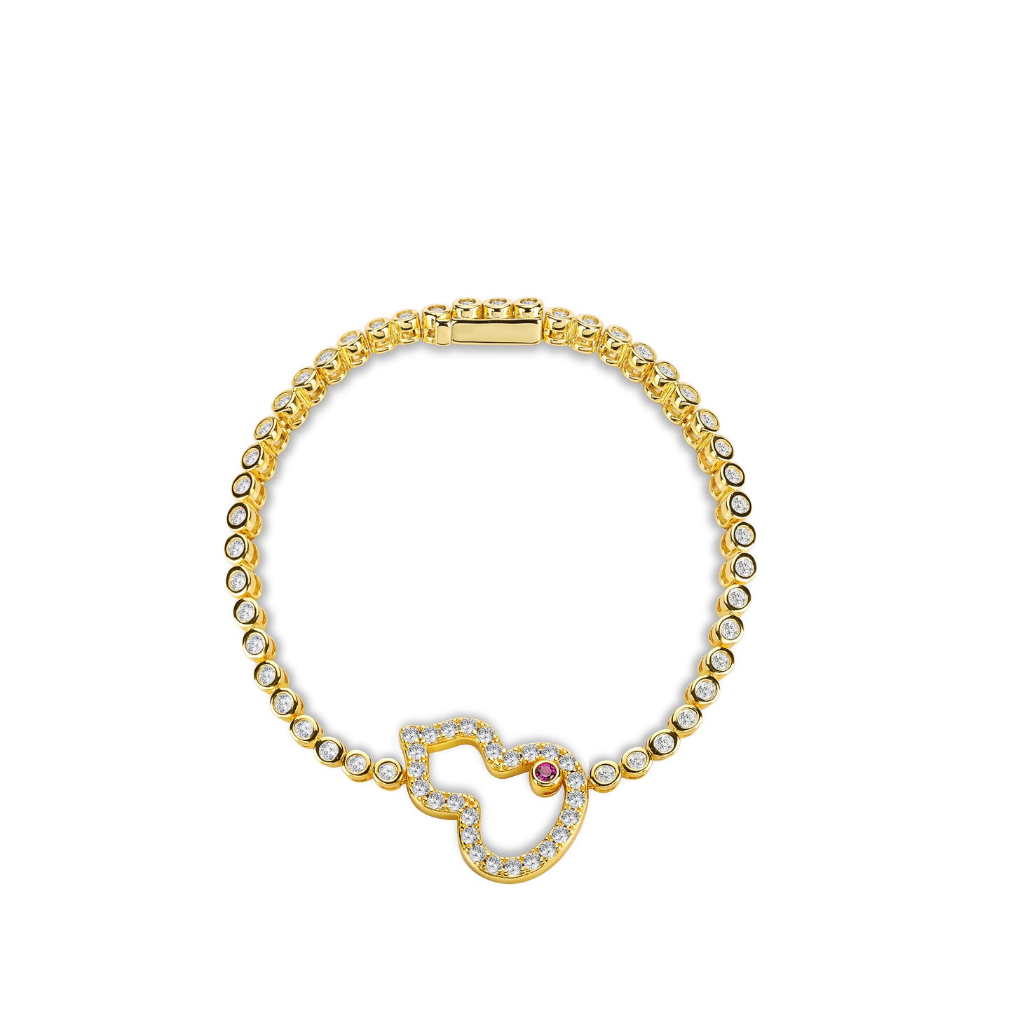 Golden time collection: Bottle gourd "Hulu" Tennis Bracelet