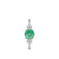 High Jewelry Limited Edition: Premium Green Blossom Jade Amulet "Ping An Kou" Modern Tennis bracelet