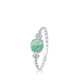 High Jewelry Limited Edition: Premium Green Blossom Jade Amulet "Ping An Kou" Modern Tennis bracelet