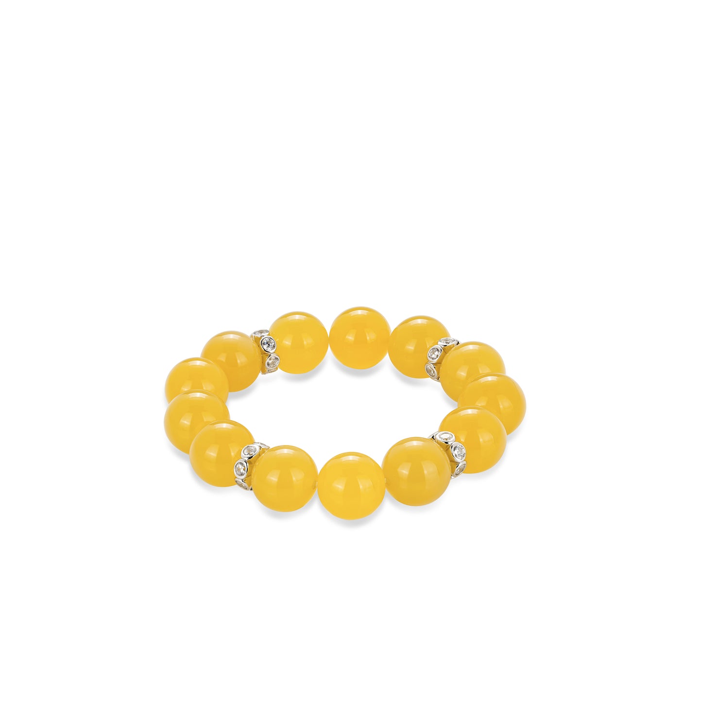 Pre-order Limited edition: Premium Yellow Jade Beaded Elastic Bracelet