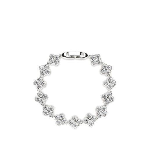 Promotion Tennis Bracelet：Glittering Lucky 4 leaf clover