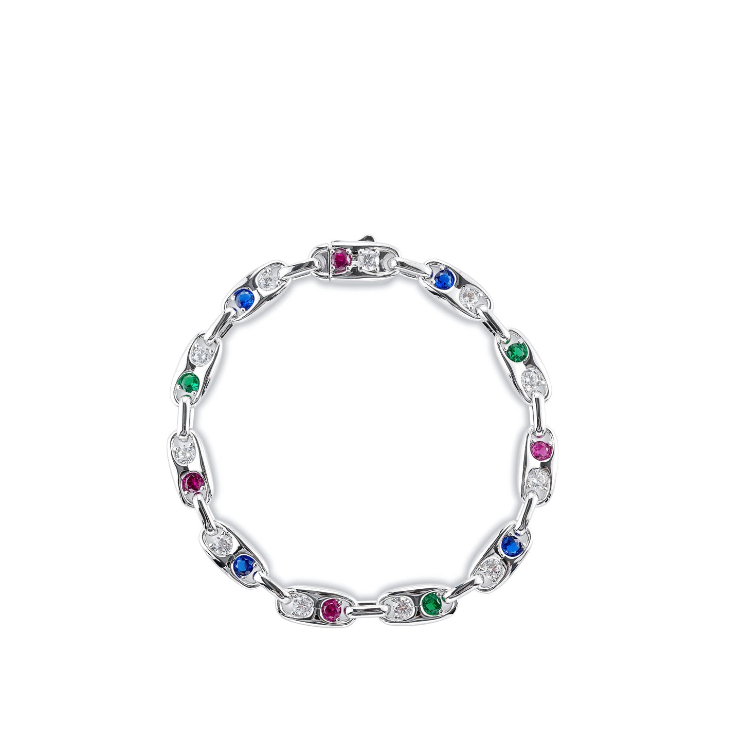 Pre-order Minimalist collection: Colourful "Hook-ups" Modern Tennis Bracelet (Unisex)