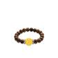 Pre-order Limited edition: Premium Burmese Yellow Jade & Yazhuang Agarwood Beaded Elastic Bracelet