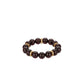 Pre-order High Jewelry collection:"Ziyawu Treasure beads" Elastic Bracelet in Chestnut Red Color (Unisex)