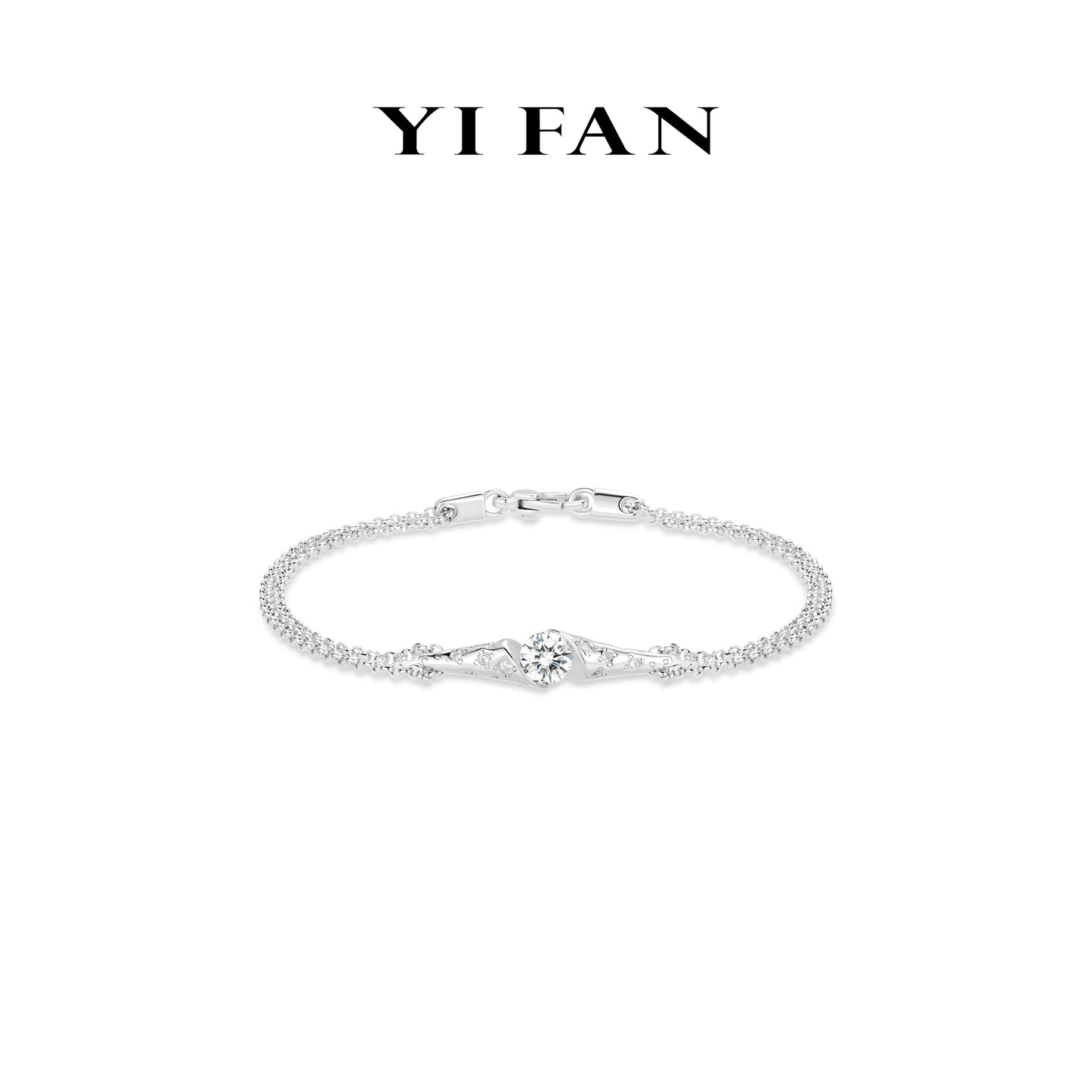 Wedding collection: Modern Brilliant "Parisian Stars Hourglass" detailed Bracelet