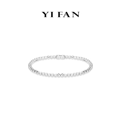 Minimalist collection: Modern "Elastic engraved Beads" unique CNC Bracelet (Special lock)