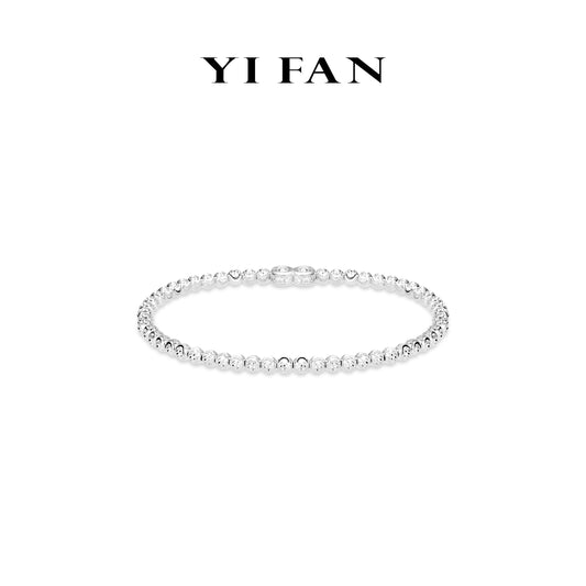 Minimalist collection: Modern "Elastic engraved Beads" unique CNC Bracelet (Special lock)