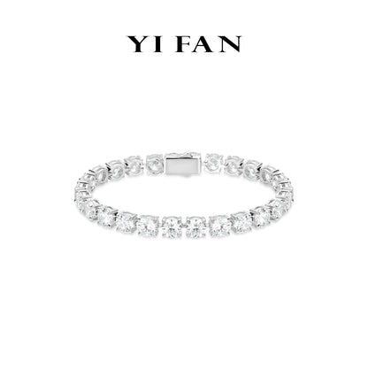 Pure Radiance Collection: Modern "Brilliant Stellar Glow Purity" detailed Tennis Bracelet (Unisex)