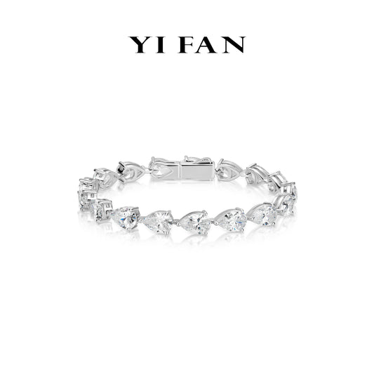 Pre-order Ethereal Sparkle Collection: Modern "Astral Teardrops” exquisite Tennis Bracelet