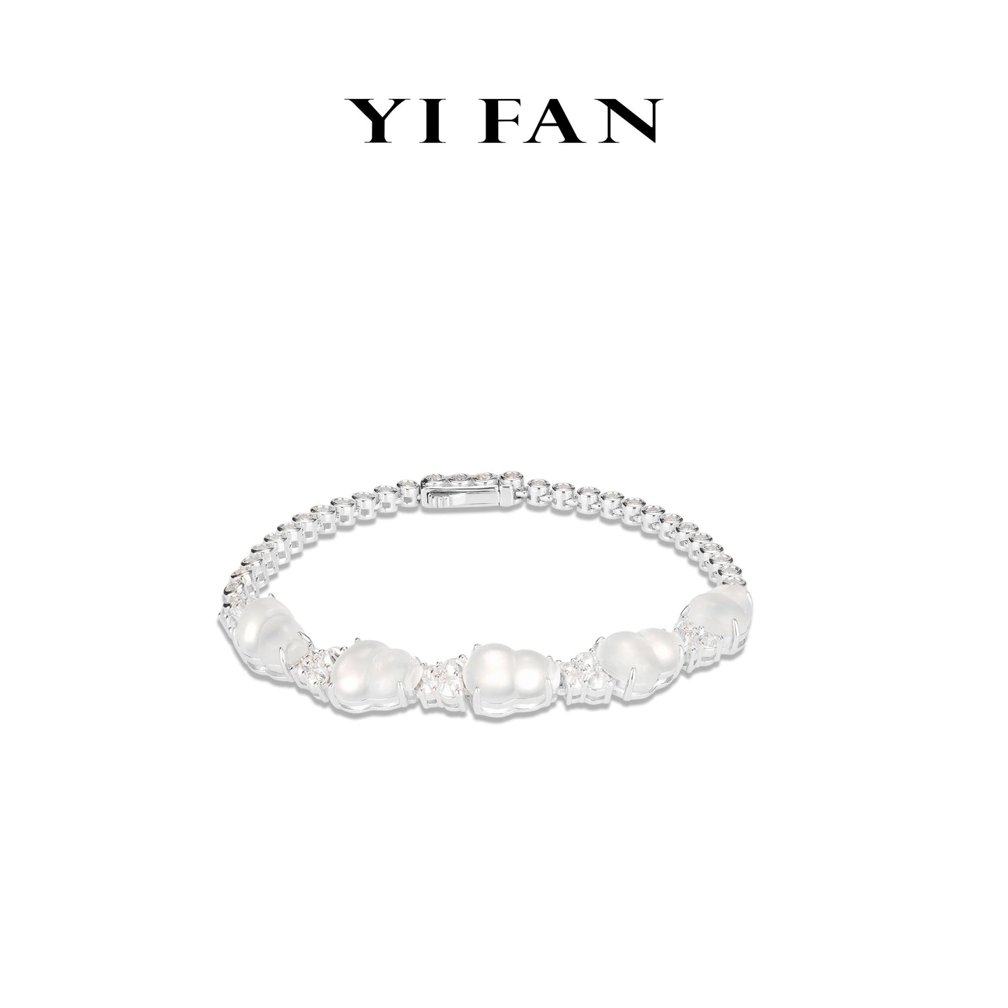 High Jewelry collection: Icy Jade modern bottle gourd "Hulu" Tennis bracelet