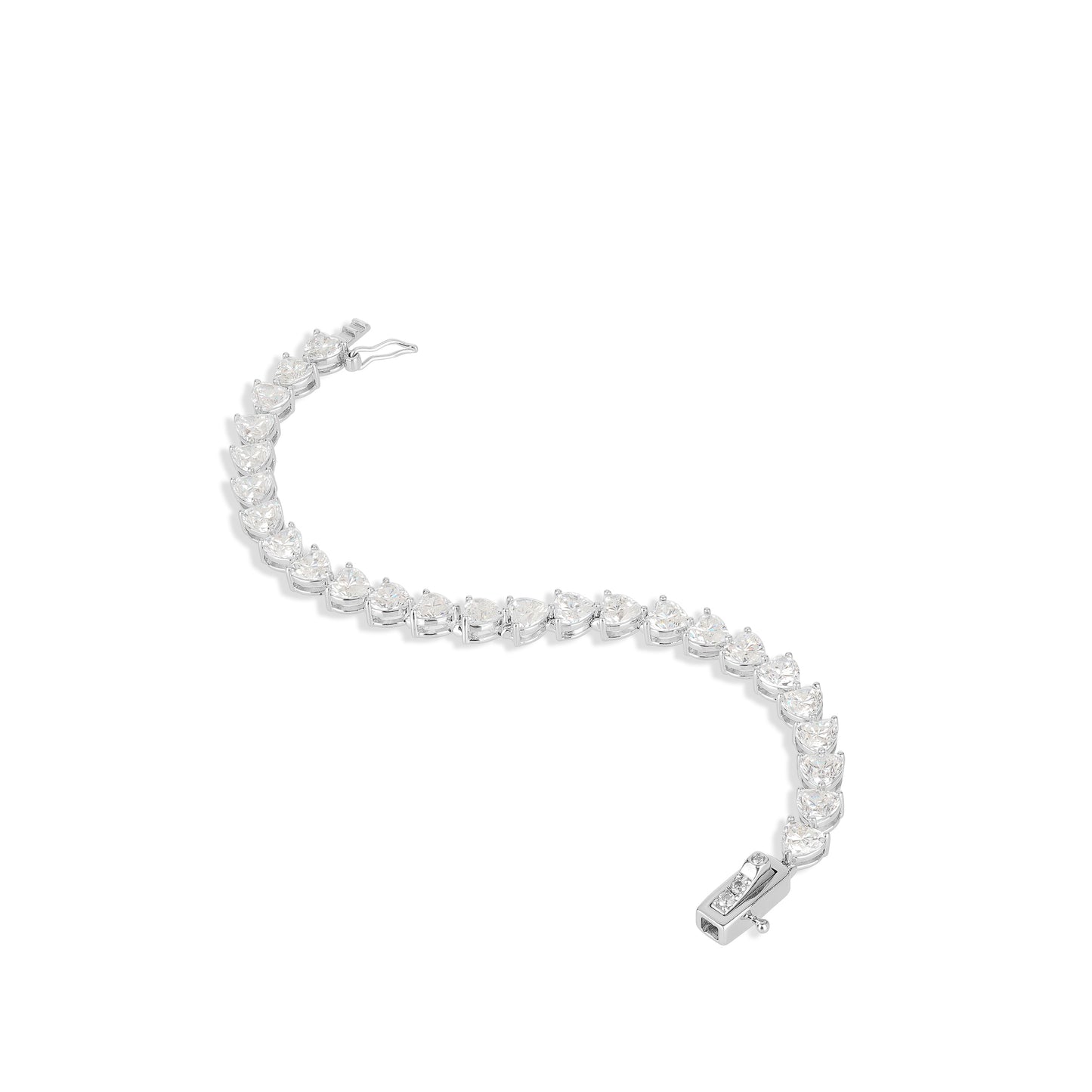 Wedding collection: "Icy Hearts" Tennis Bracelet