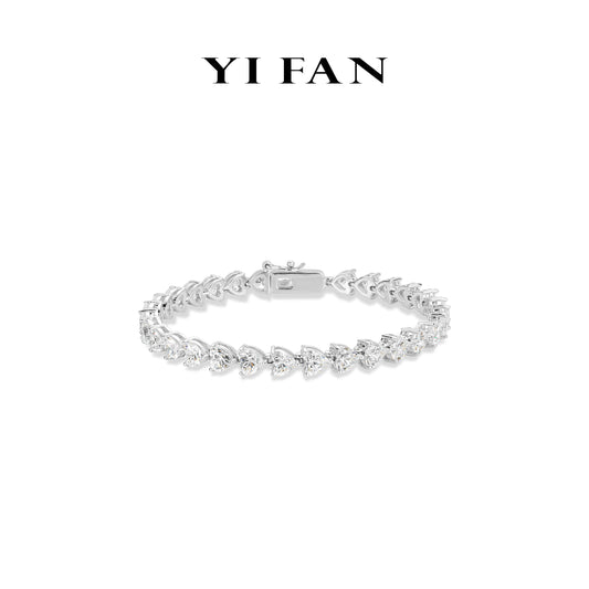 Wedding collection: "Icy Hearts" Tennis Bracelet