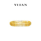 High Jewelry Collection: Architectural style "Golden Etherealize Overlap" Flexible Bracelet (Unisex)