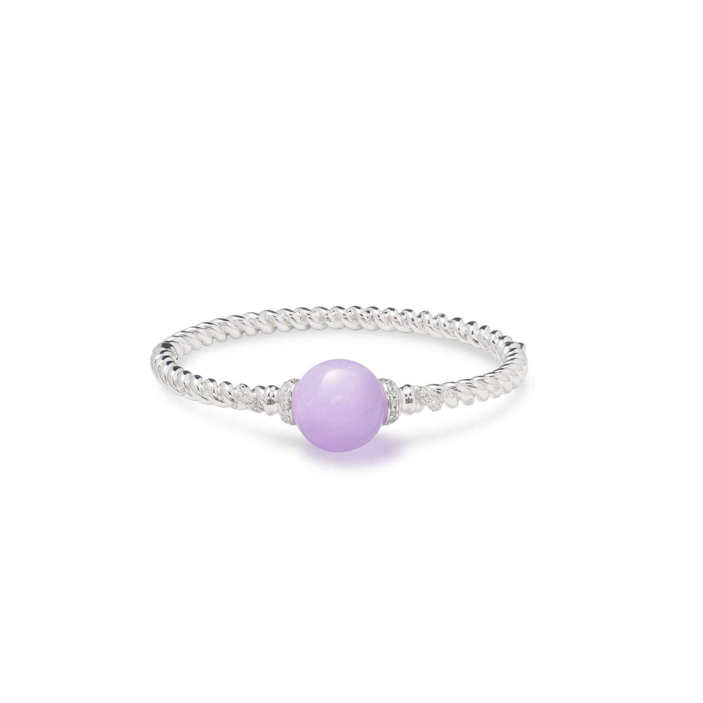 Pre-order: Pinkish purple Jade modern bangle