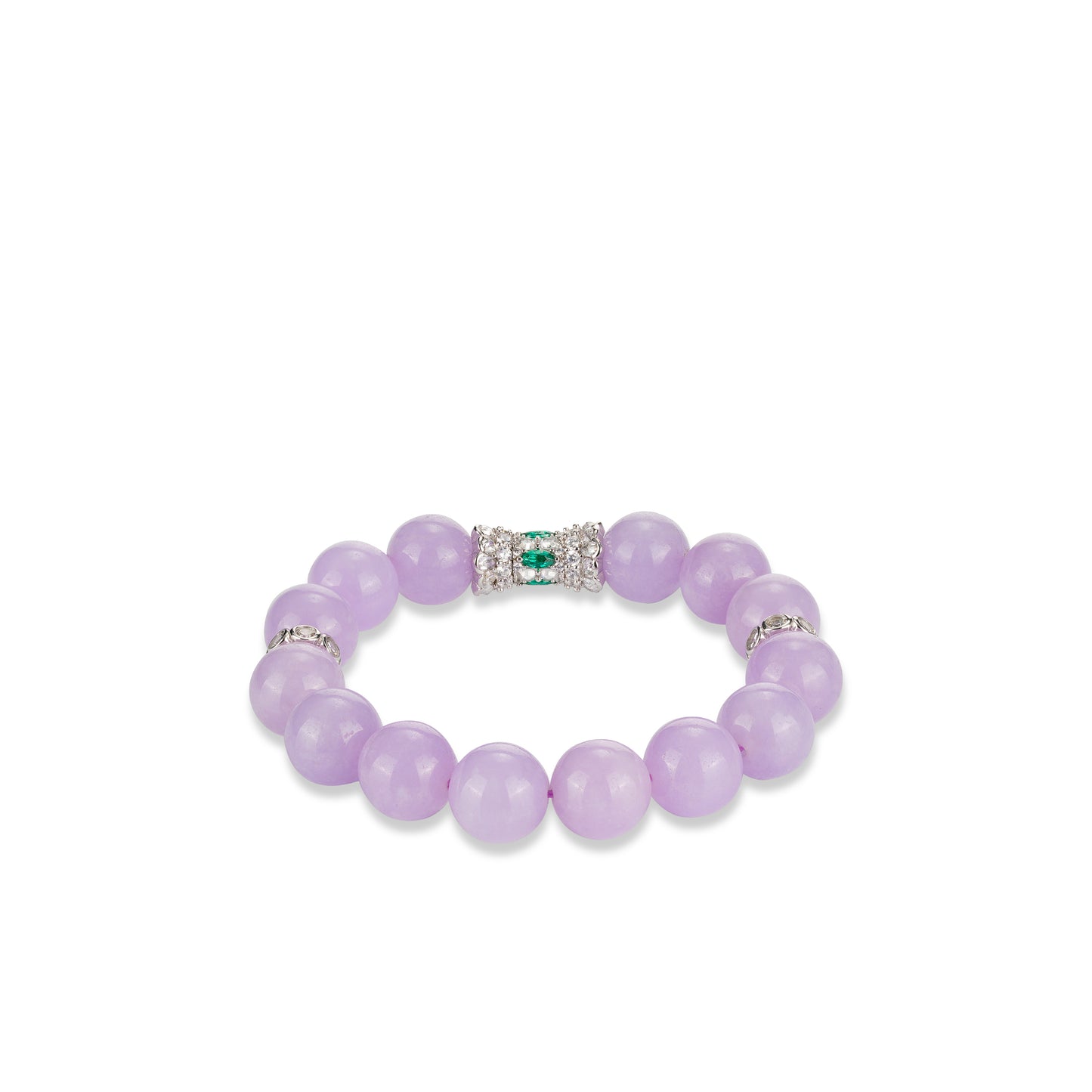 Pre-order: Pinkish purple Jade detailed bead bracelet