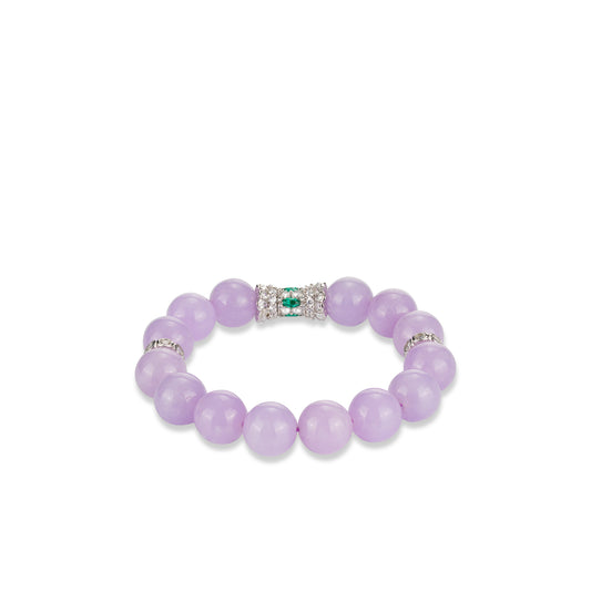 Pre-order: Pinkish purple Jade detailed bead bracelet