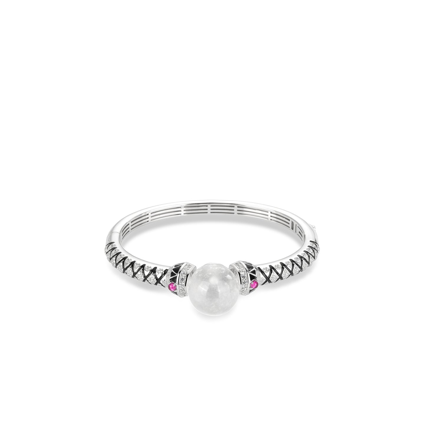 Pre-order High Jewelry collection: Premium Icy Jade "Modern legendary luminous pearl" Bangle