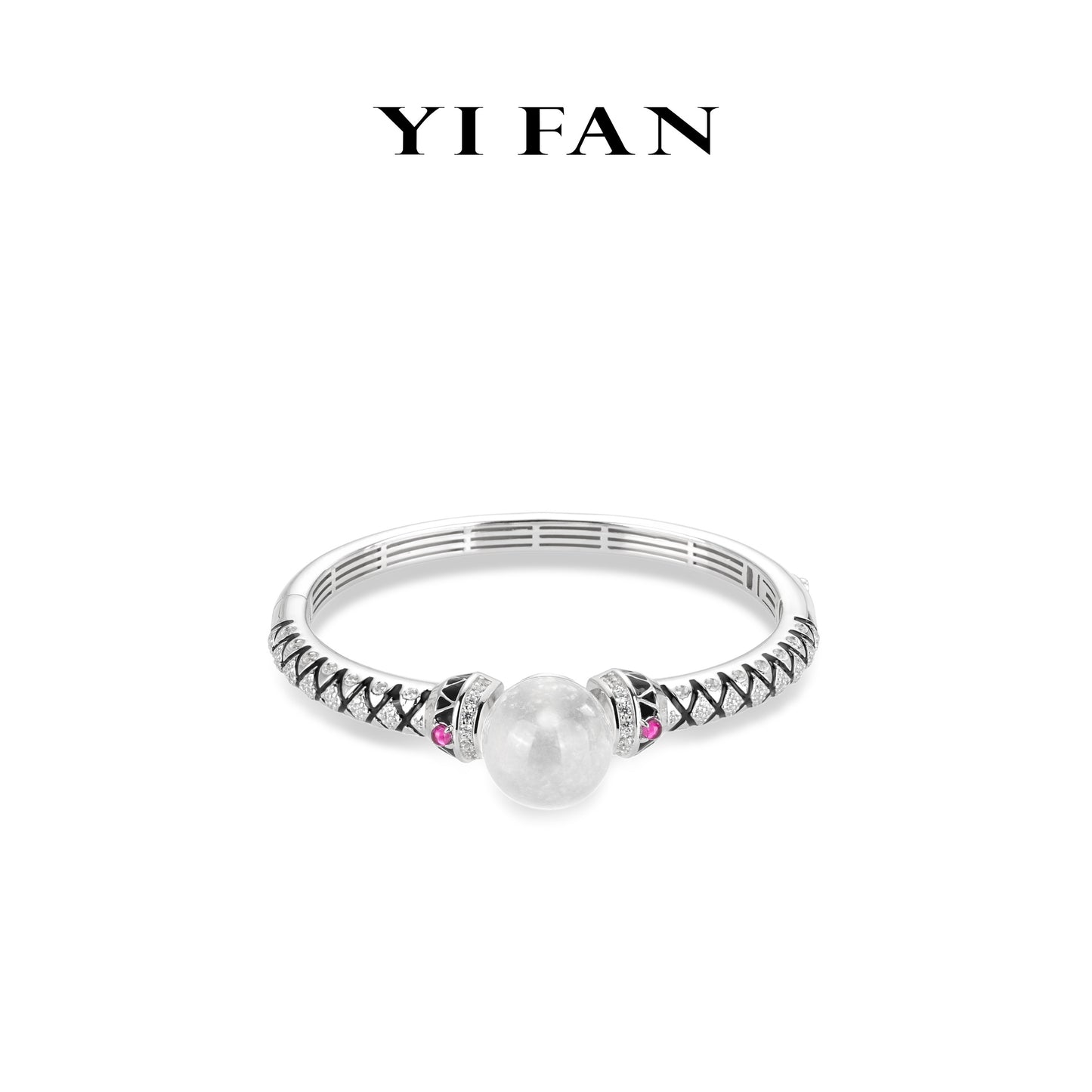 Pre-order High Jewelry collection: Premium Icy Jade "Modern legendary luminous pearl" Bangle