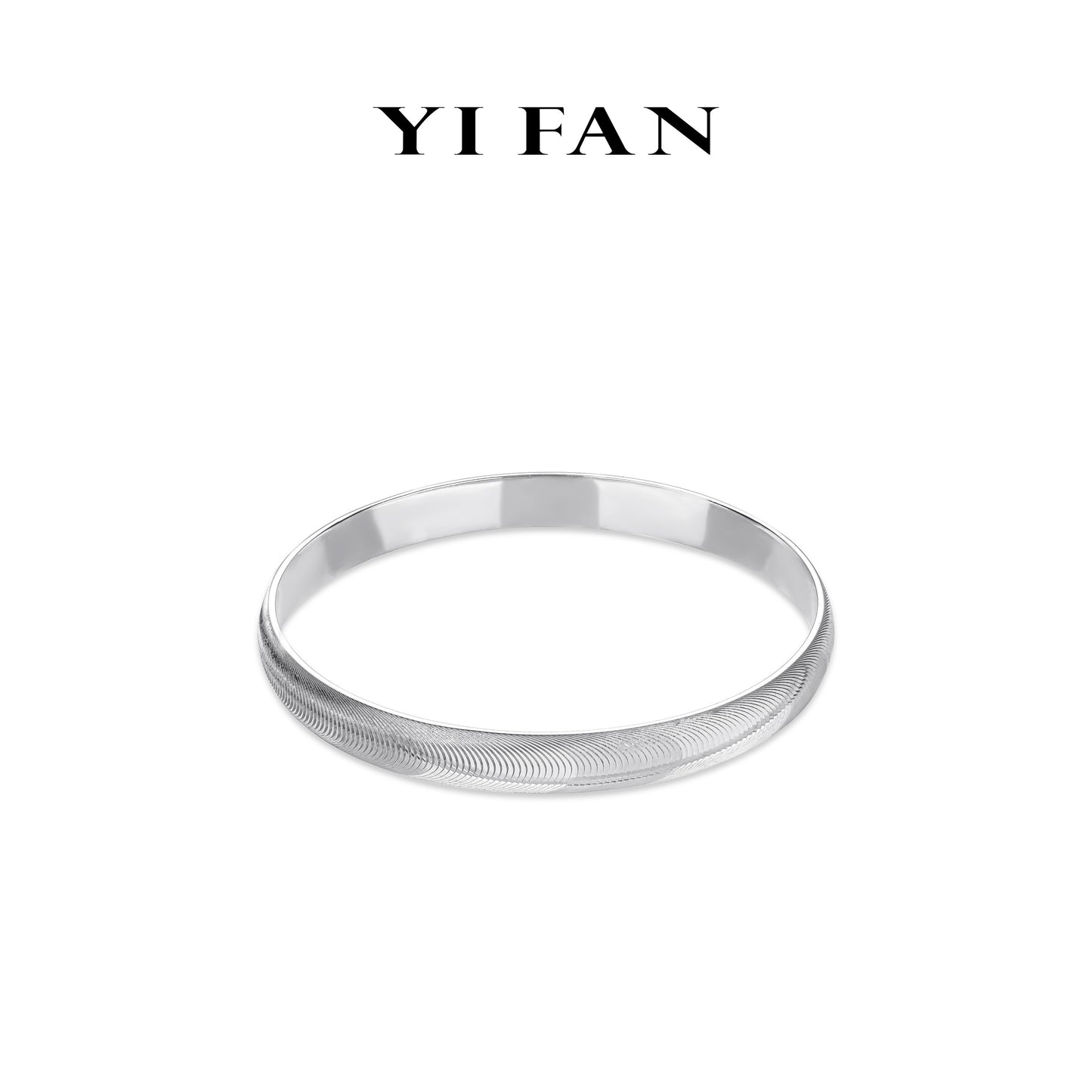 Minimalist collection: Modern "Silver Moonlight" Rotating/Fidget Bangle